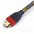 HDMI® Cable Assembly with Nickel-plated Connector, Copper Foil Shield, 1,080-pixel Resolution